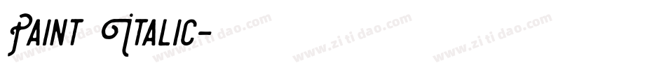 Paint Italic字体转换